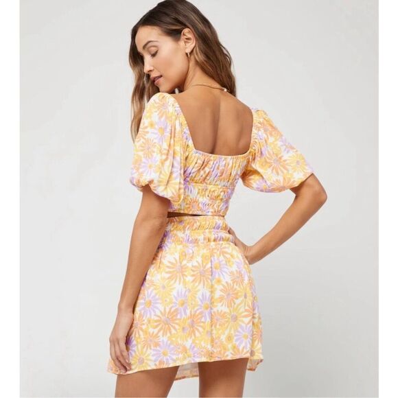 L*Space S Printed Jax Skirt in Oopsie Daisy- like new - Picture 4 of 8